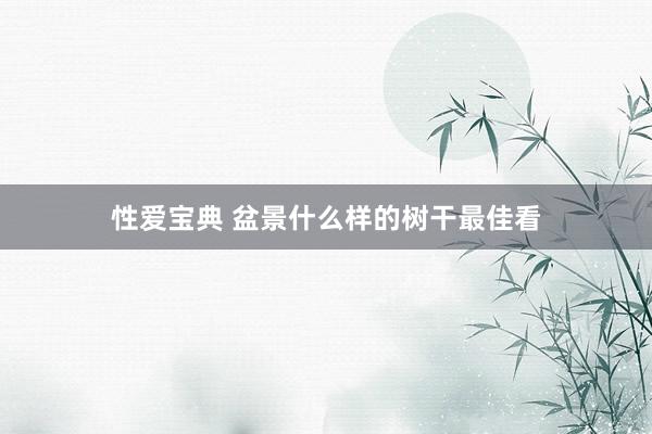 性爱宝典 盆景什么样的树干最佳看